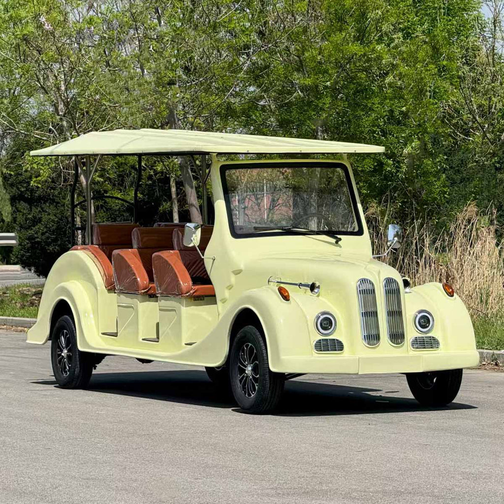 11-Seater Vintage Electric Tour Car – 72V Classic Sightseeing Vehicle with Steel Body | EPURA-CC 11S - Epura EV