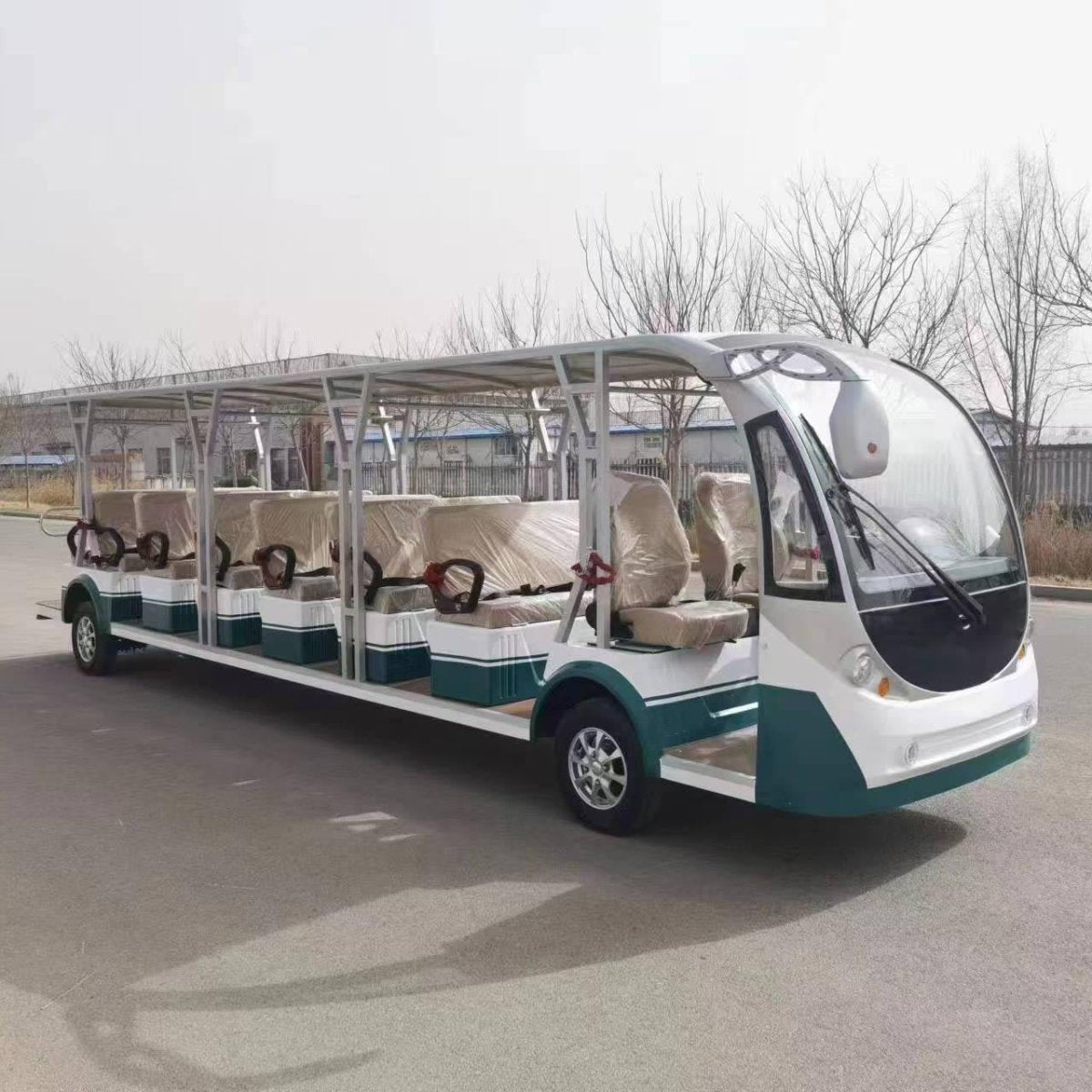 23-Seater Electric Sightseeing Vehicle – 96V Lithium Tour Tram | EPURA-SC-O 23S - Epura EV