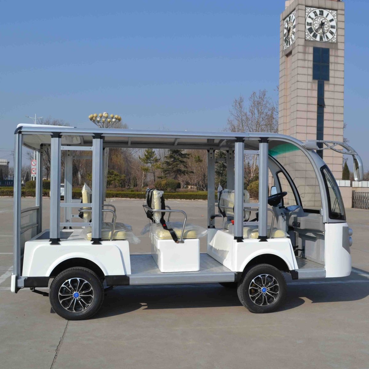 8-Seater Electric Sightseeing Vehicle – 48V/72V Resort Shuttle | EPURA-SC-O 8S - Epura EV